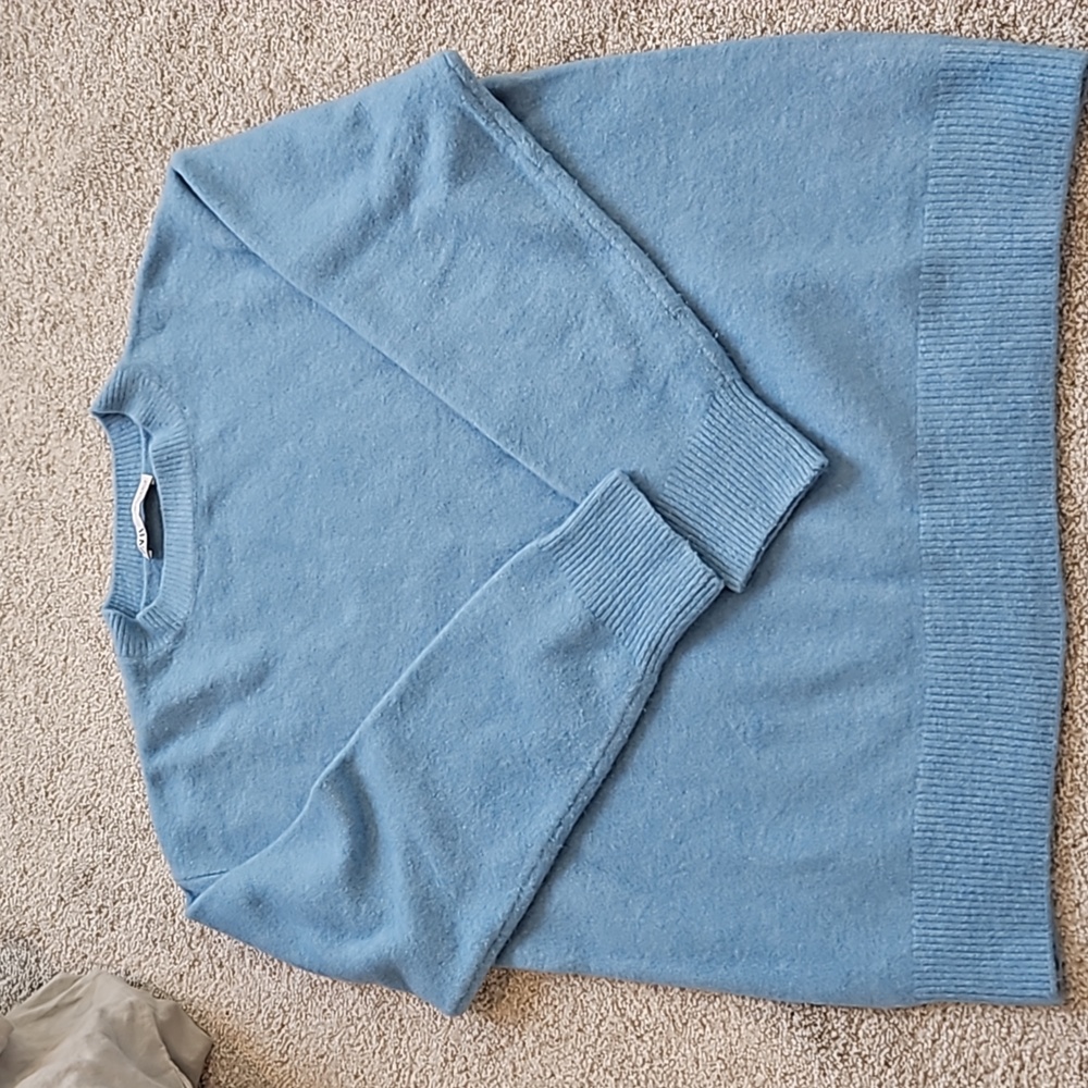 Zara Blue Crew Neck Sweater